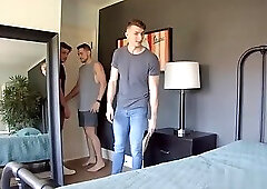 older masseur rubs and probes big dick youngster