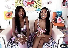 Nymphomaniac lana gee and poppy cox cum together