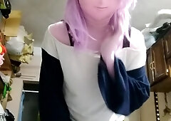 Kigurumi wearig underwear long movie