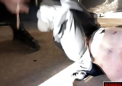 Cliff Jensens shoves his hard cock in Harrison Todds mouth and demands he clean it off