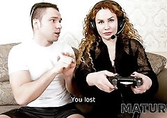 MATURE4K. During pleasure in movie scene game older becomes interested in boys wang