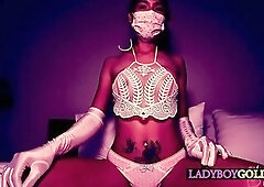 Cute Oriental teen ladyboy amateur Pepper POV fellatio and anal banging