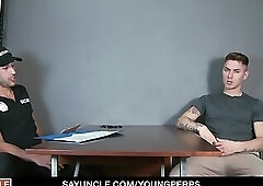 Security Officer Jace Brings Employee Zac Bishop To The Backroom