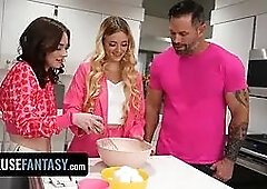 Sexy venus vixen plays with her barbie and ken dolls and makes them each other while she strokes