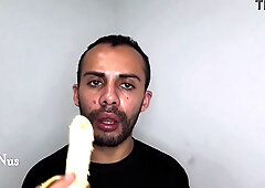 Saucy condensed milk that I am going to slurp with a banana