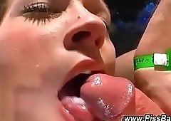 Piss fetish slut drenched