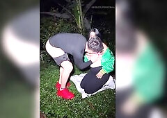 eighteen-year-old Latin babe accedes to have sex for cash in an abandoned forest at night