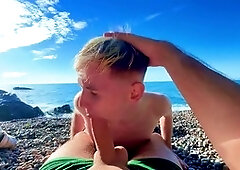 Twink Sucks Big Dick Beach