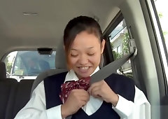 Japanese teen sucks rod