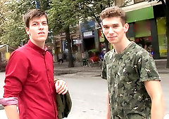 Naked twinks fuck in front of the cameraman