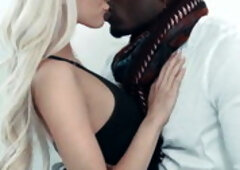 Interracial 69 on a bathroom floor