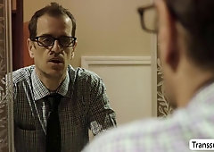 Hot TS Lena Kelly finally gets anal by her assistant