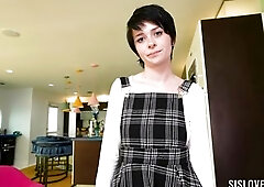 Naughty Chick Gives Her Stepbro A Thrilling Blowjob