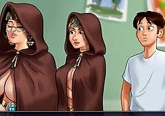 Amateur truth or dare game with a sexy teacher and a hot brunette