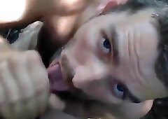 Cum man sucks dick and eat cum