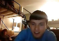 Jerking Off In Dorm With Roommate Watching