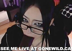 Goth Babe Cum Play Tease