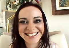 3 hard ramrods for a single brunette hair floozy!