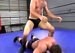 Alex and Wes wrestling