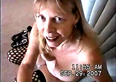 Wonderful mature lady in sexy lingerie blowing my flute