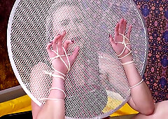 Submissive slut gets pissed on and gags