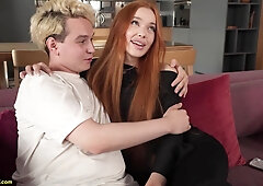 Rough Cuckold Becomes Her First DP Sex
