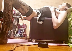 Dildo machine orgasm, amateur jerk off, gay machine