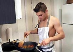 DrillMyHole: Jackson Traynor masturbating in the kitchen