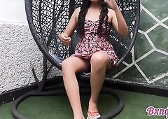 Look at me alone in the garden – hot costume
