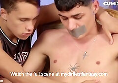 Tied up, dominated, latin twink tied