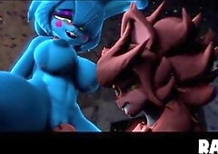 BONFIE (BONNIE) FNAF Porn/Fredina's Nightclub Compilation (Furry Porn) [Cally3d]