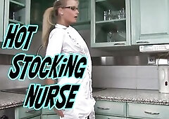 Nasty Nurse KNOWS how to make u RISE! Ebony nylons, pants, and BANG ME HEELS!