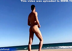 Gym Trainer Gets Naked On A Public Beach In Spain 6 Min