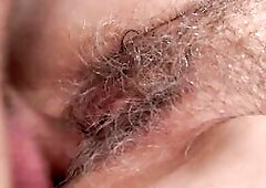 Massaged butt rimmed oldie takes sexually excited dong in her curly cunt aperture