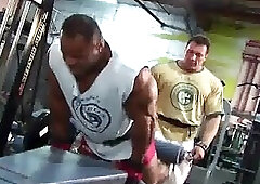 Silvio Samuel Lifting Weights And Sexy Posing