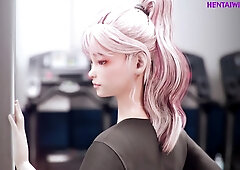 Busty Milf Hard Fuck With Shemale Girl In The Gym - 3d Futa Anime Hq