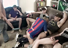 Big dick gay gangbang