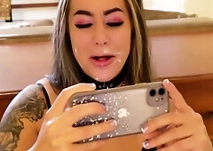Amateur MILF blowjob cumshot