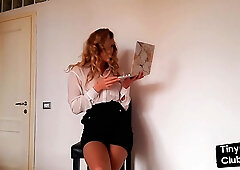 SPH femdom British babe humiliates small dick fellows