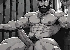 Gay story, straight gay, dirty talk cum