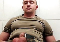 Gay fetish, gay muscle solo, pee