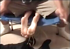 tickled while wearing boots