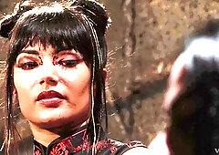 Beautiful fake-boobed brunette Shazia Sahari likes intensive BBC sex