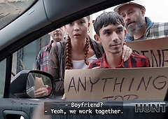 Hunt4k. her perfect arse was made for public cheating