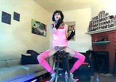 can or hero take the entire thing? beautiful trans doofy takes massive glass butt-plug