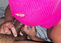 BBC bangs hotwife off the couch - cuck mouth banged swallows cum