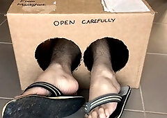 Male solo, gay sandals, knickers