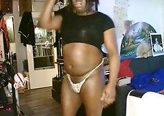 Shemale strip, crossdresser lingerie