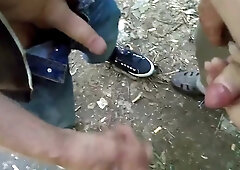 Cumshots in the park again 3