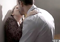 Big boobs curvy cheating MILF lets her husbands coworker fuck her